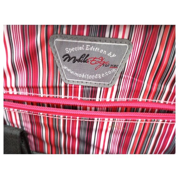 Mobile Edge 16" Scanfast Laptop Messenger Bag Pink Suede Checkpoint Friendly TSA - Picture 4 of 16